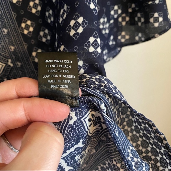 Skies Are Blue Semi Sheer Ruffle Sleeve Blouse - Picture 6 of 8